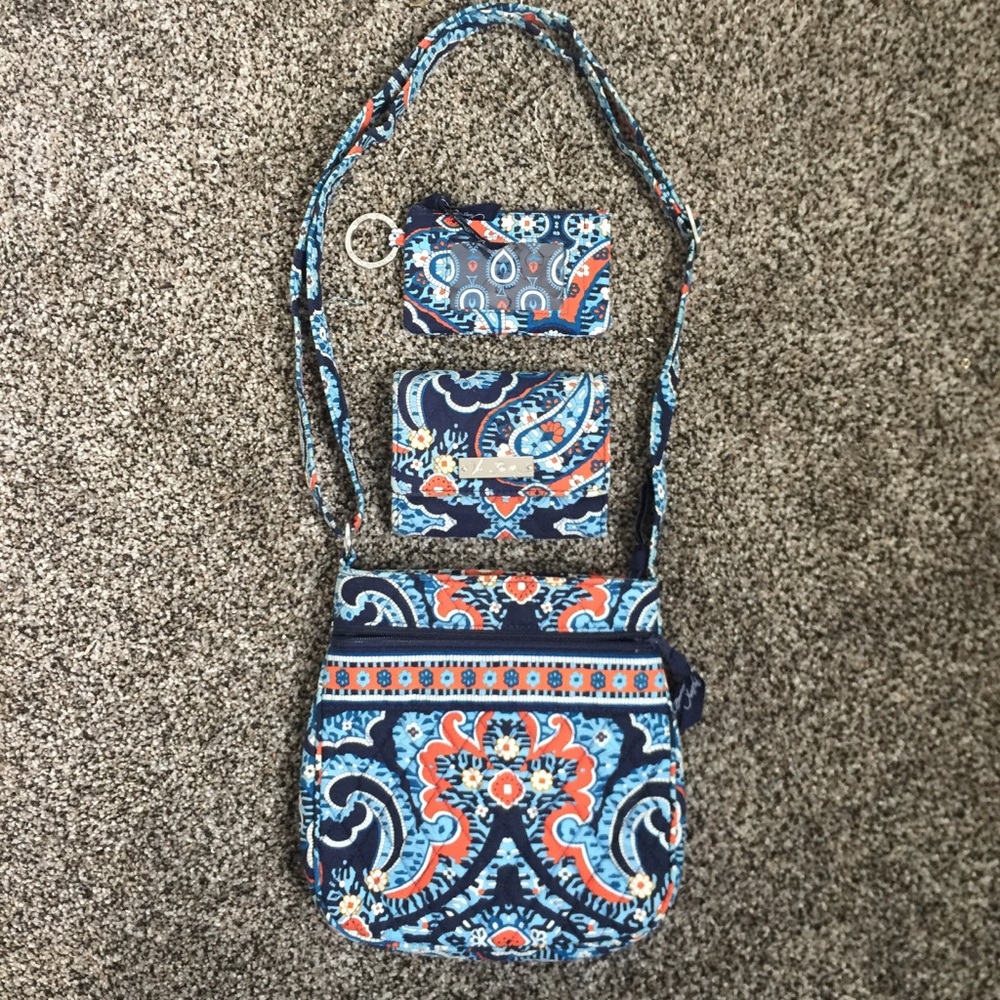 Vera Bradley Purse, Wallet, and ID Holder Set